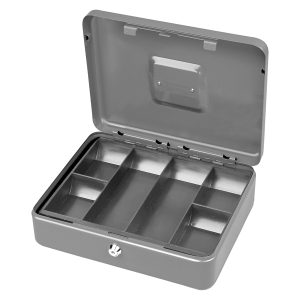 Cassetta portavalori Secur - 30x24x9 cm - grigio chiaro - Metalplus - immagine 1