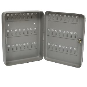 Cassetta portachiavi da muro - 30x24x7 cm - 48 posti - grigio antracite - Metalplus - immagine 1
