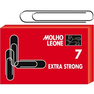 Fermagli zincati - n. 7 - 7,5 cm - Molho Leone - conf. 25 pezzi - immagine 1
