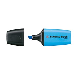 Evidenziatore Boss Mini - punta a scalpello - tratto 2 - 5 mm - azzurro 31 - Stabilo - immagine 1