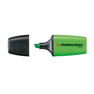 Evidenziatore Boss Mini - punta a scalpello - tratto 2 - 5 mm - verde 33 - Stabilo - immagine 1