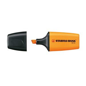 Evidenziatore Boss Mini - punta a scalpello- tratto 2 - 5 mm - arancio 54 - Stabilo - immagine 1
