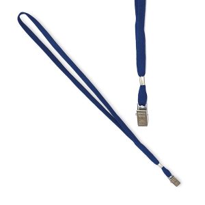 Cordoncino per portabadge - 49 x 1 cm - blu - Lebez - conf. 100 pezzi - immagine 1