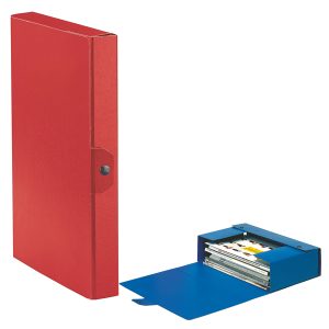 Scatola progetto Eurobox - dorso 4 cm - 25x35 cm - rosso - Esselte - immagine 1