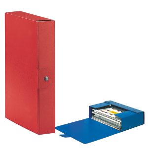 Scatola progetto Eurobox - dorso 6 cm - 25x35 cm - rosso - Esselte - immagine 1
