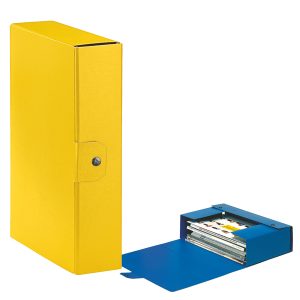 Scatola progetto Eurobox - dorso 8 cm - 25x35 cm - giallo - Esselte - immagine 1