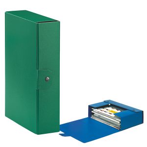 Scatola progetto Eurobox - dorso 8 cm - 25x35 cm - verde - Esselte - immagine 1