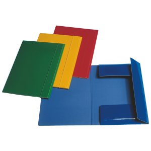 Cartellina con elastico - cartoncino plastificato - 3 lembi - 550 gr - 25x35 cm - rosso - Esselte - immagine 1