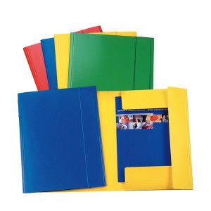 Cartellina con elastico - presspan - 3 lembi - 870 gr - 25x35 cm - verde - Esselte - immagine 1