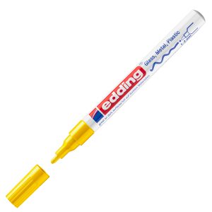 Marcatore 751 a vernice - punta fine da 1,0 a 2,0mm - giallo - Edding - immagine 1