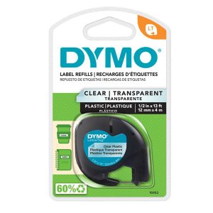 Nastro Letratag 122670 - 12 mm x 4mt - plastica - trasparente - Dymo - immagine 1