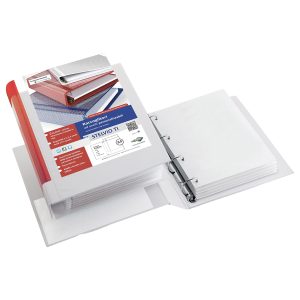Raccoglitore personalizzabile Stelvio TI - 4 anelli a D 50 mm - dorso 7,5 cm - 22x30 cm - rosso - Sei Rota - immagine 1