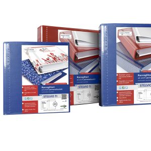 Raccoglitore personalizzabile Stelvio TI - 4 anelli a D 50 mm - dorso 7,5 cm - 22x30 cm - rosso - Sei Rota - immagine 2