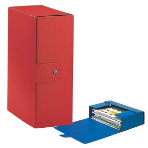 Scatola progetto Eurobox - dorso 12 cm - 25x35 cm - rosso - Esselte - immagine 1