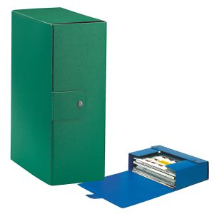 Scatola progetto Eurobox - dorso 12 cm - 25x35 cm - verde - Esselte - immagine 1