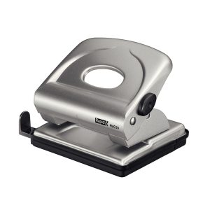 Perforatore FMC25+ - max 30 fogli - 2 fori - passo 8 cm - argento - Rapid - immagine 1