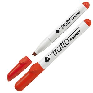 Pennarello a secco Tratto Memo per lavagne cancellabili - punta a scalpello - tratto 6,5mm - rosso  - Tratto - immagine 1