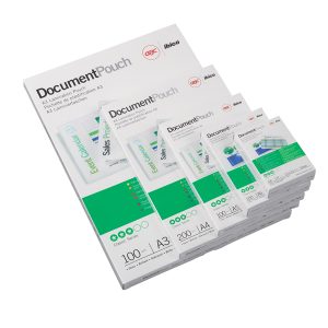 Pouches - retro adesivo - A4 - 216 x 303 mm - 2 x 75 micron - peel'n stick - GBC - scatola 25 pezzi - immagine 1