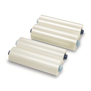 Film per plastificazione - 305 mm x 75 mt - 75 micron - lucido - GBC - conf. 2 bobine - immagine 1