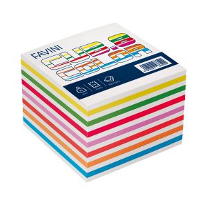 Foglietti Cubo - mix colori forti - 95 x 95mm - 80gr - 750 fogli - Favini - immagine 1