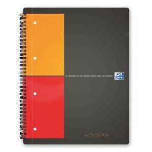 Blocco spiralato International Activebook - 1 rigo con margine - 240 x 297mm - 80gr - 80 fogli - Oxford - immagine 1