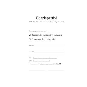 Registro prima nota Iva corrispettivi - 13/13 fogli autoricalcanti - 29,7 x 23cm - Edipro - immagine 2