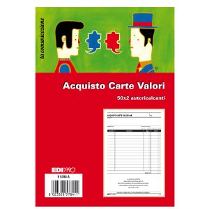 Blocco acquisto valori bollati - 50/50 fogli autoricalcanti - 23 x 15cm - Edipro - immagine 1