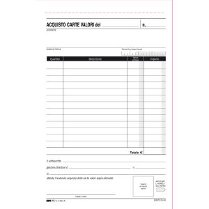 Blocco acquisto valori bollati - 50/50 fogli autoricalcanti - 23 x 15cm - Edipro - immagine 3