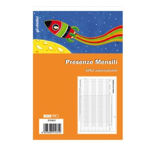 Blocco presenze - 15 x 23cm - 50/50 fogli autoricalcanti - Edipro - immagine 1