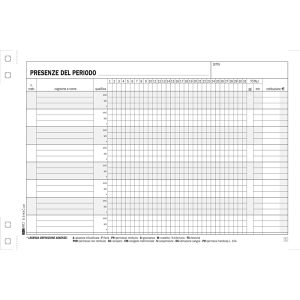 Blocco presenze - 15 x 23cm - 50/50 fogli autoricalcanti - Edipro - immagine 2