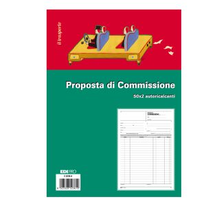 Blocco copia commissioni - 50 fogli 2 copie autoricalcanti - 29,7 x 21cm - Edipro - immagine 1