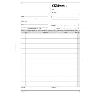 Blocco copia commissioni - 50 fogli 2 copie autoricalcanti - 29,7 x 21cm - Edipro - immagine 2