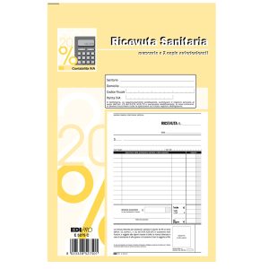 Blocco ricevute sanitarie numerate - 50/50 fogli autoricalcanti - 23 x 15cm - Edipro - immagine 1