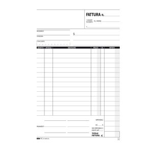 Blocco fatture 1 aliquota Iva - 50/50 fogli autoricalcanti - 23 x 15cm - Edipro - immagine 1