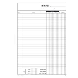 Blocco prima nota cassa entrate/uscite - 50/50 fogli autoricalcanti - 31 x 21cm - Edipro - immagine 1