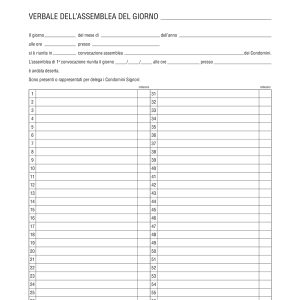 Registro verbali assemblea condominio - 31 x 24,5cm - 96 fogli - Edipro - immagine 1