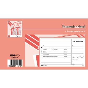 Blocco comunicazioni telefoniche - 50/50 fogli autoricalcanti - 9,9 x 17cm - Edipro - immagine 1