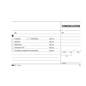 Blocco comunicazioni telefoniche - 50/50 fogli autoricalcanti - 9,9 x 17cm - Edipro - immagine 2