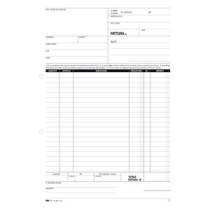 Blocco fatture 1 aliquota Iva - 33/33/33 fogli autoricalcanti - 29,7 x 21cm - Edipro - immagine 2