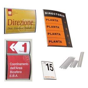Targa da parete Arkos - 15 x 21 cm - profilo silver - Studio T - immagine 1