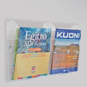 Portariviste da parete Ice - tasca A4 - Tecnostyl - set 2 pezzi - immagine 1