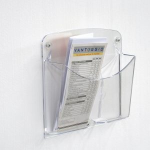 Portariviste da parete Ice - 2 tasche 1/3 A4 - Tecnostyl - set 2 pezzi - immagine 1