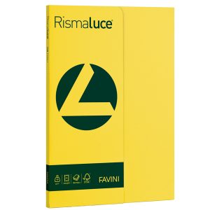 Carta Rismaluce Small - A4 - 90 gr - giallo sole 53 - Favini - conf. 100 fogli - immagine 1