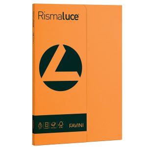 Carta Rismaluce Small - A4 - 90 gr - arancio 56 - Favini - conf. 100 fogli - immagine 1
