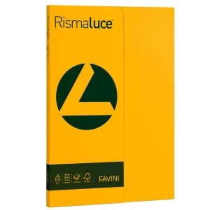 Carta Rismaluce Small - A4 - 200 gr - giallo oro 52 - Favini - conf. 50 fogli - immagine 1