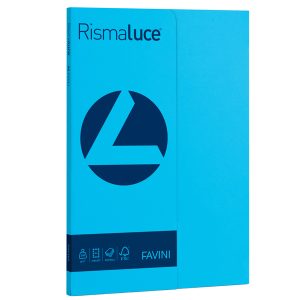 Carta Rismaluce Small - A4 - 200 gr - azzurro 55 - Favini - conf. 50 fogli - immagine 1