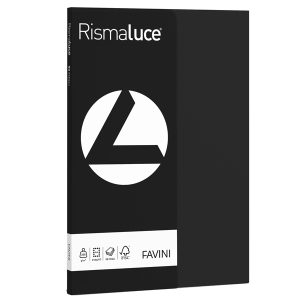 Carta Rismaluce Small - A4 - 200 gr - nero 63 - Favini - conf. 50 fogli - immagine 1