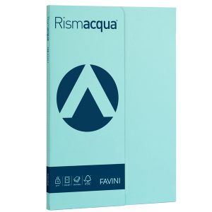 Carta Rismacqua Small - A4 - 90 gr - celeste 08 - Favini - conf. 100 fogli - immagine 1