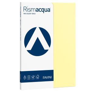 Carta Rismacqua Small - A4 - 200 gr - mix 5 colori - Favini - conf. 50 fogli - immagine 1