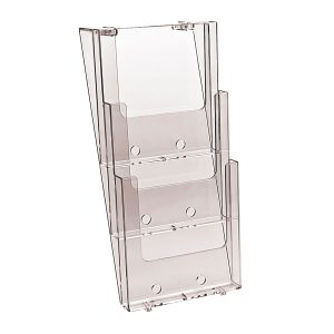 Portadepliant da parete triplo - 3 tasche A4 - trasparente - Studio T - immagine 1